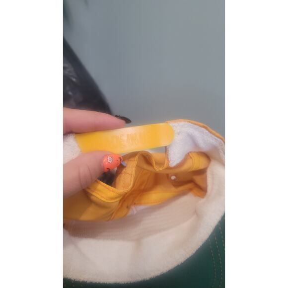 Vintage 80s Chapeaux USA Snapback Hat Yellow Rope Cap Green Underbrim Made in... - Picture 9 of 9